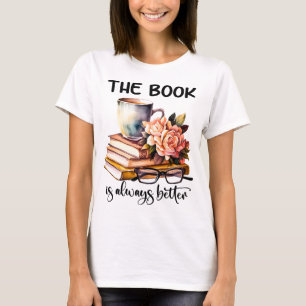 AQUAREL STAPEL BOEKEN VOOR BOEKENLEZERS T-SHIRT