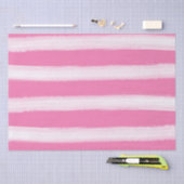 Aquarel Strand Roze Strepen Tissuepapier (Craft)
