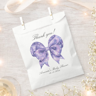 Aquarel Strikje Stippen Baby Shower Bedankt Bedankzakje