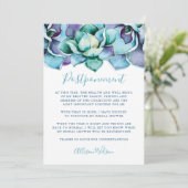 Aquarel Succulent Uitstel Kaart (Staand voorkant)