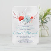 Aquarel Succulente Bloem Botanische Bat Mitzvah Kaart (Staand voorkant)