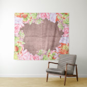 Aquarel Succulenten Achtergrond Wandkleed (In Situ (horizontaal))