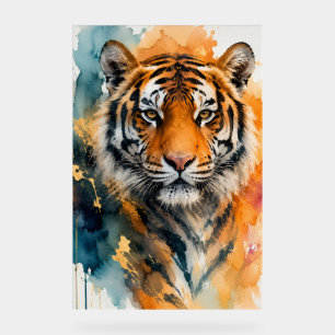 Aquarel Tijger Acryl Bord