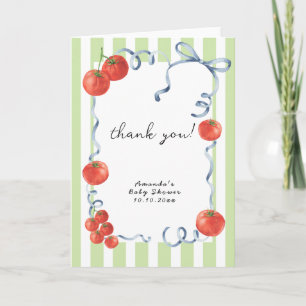 Aquarel tomaat babyshower bedankt