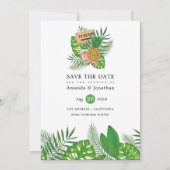Aquarel Tropisch Summer Strand Bruiloft Save The Date (Voorkant)