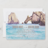 Aquarel uitnodiging voor Cabo Mexico (Voorkant)