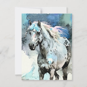 Aquarel van een speelse Appaloosa Merrie Briefkaart