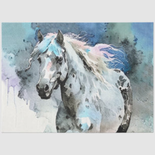Aquarel van een speelse Appaloosa Merrie Tissuepapier