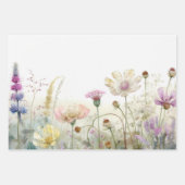 Aquarel veld van wilde bloemen inpakpapier vel (Voorkant)