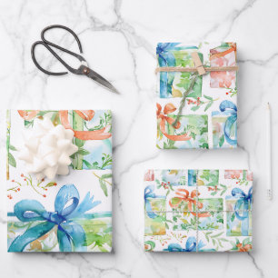 Aquarel Verjaardag Cadeaus Inpakpapier Vel