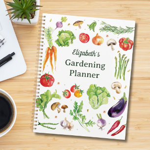 Aquarel Verse Groenten Gepersonaliseerde Tuinieren Planner
