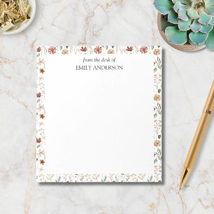 Aquarel Vintage Wilde Bloem Florale Botanische Notitieblok