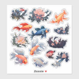 Aquarel Vis Scrapbook Briefpapier Sticker