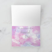 Aquarel Vlinder Framboos Bliss Dank U Bedankkaart (Binnen)