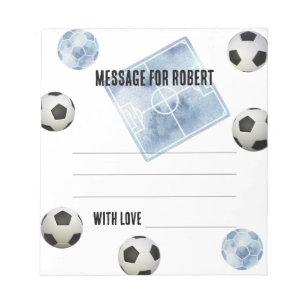 Aquarel Voetbal Verjaardag tijd capsule bericht Notitieblok
