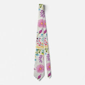 Aquarel Volk Bloemen - Aanpasbaar Stropdas (Voorkant)