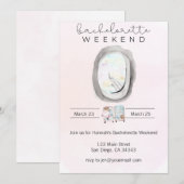 Aquarel vrijgezellenweekend uitnodiging (Voorkant / Achterkant)