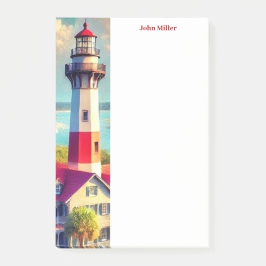 Aquarel Vuurtoren Post-It Notities Post-it® Notes (Voorkant)
