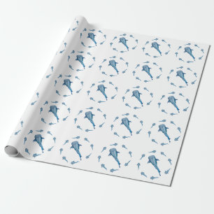 Aquarel walvishaai cadeaupapier