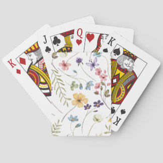 Aquarel Wildbloemen | Pokerkaarten