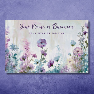 Aquarel Wilde Bloem Botanische Bloem Tuin Visitekaartje