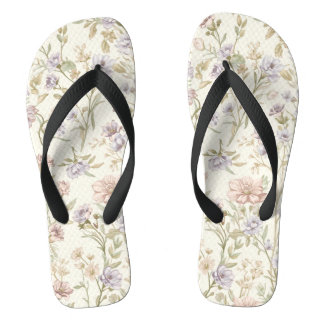 Aquarel Wilde Bloem Naadloos Patroon Teenslippers