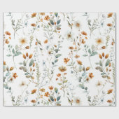 Aquarel wildflower bruiloft cadeaupapier (Vlak)