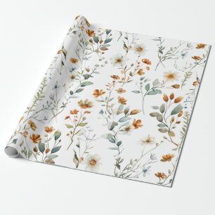 Aquarel wildflower bruiloft cadeaupapier