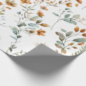Aquarel wildflower bruiloft cadeaupapier (Hoek)