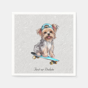 Aquarel Yorkshire Terrier servetten