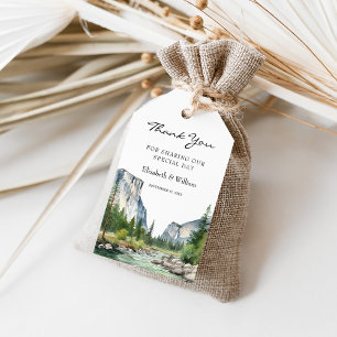 Aquarel Yosemite National Park Bedankingskaart Cadeaulabel