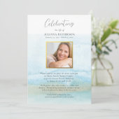 Aquarel Zanderig Strand Foton van viering van het  Kaart (Staand voorkant)