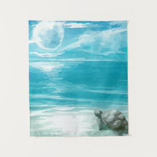 Aquarel Zeeschildpad Nestelen Wandkleed