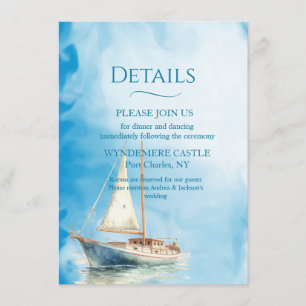 Aquarel Zeilboot Informatiekaartje