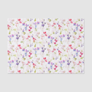 Aquarel Zoete Erwten bloemig Tissuepapier