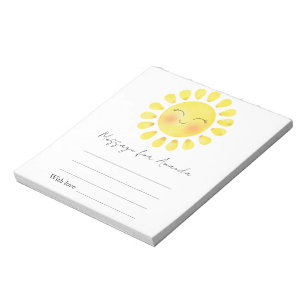 Aquarel Zon Verjaardag Tijd capsule bericht Notitieblok