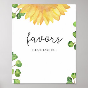 Aquarel zonnebloem favorieten, neem er een poster
