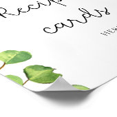 Aquarel zonnebloem laat hier uw receptkaart achter poster (Hoek)