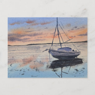 Aquarel Zonsondergang Schilderij Briefkaart