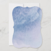 Aquarel zwaan baby shower kaart (Achterkant)