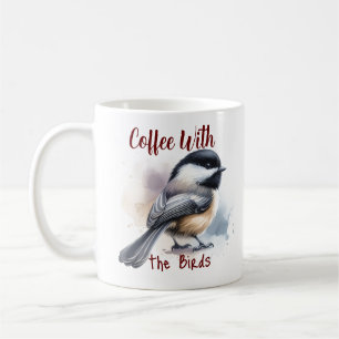 Aquarel Zwarte Kap Vogels Personaliseer Koffiemok