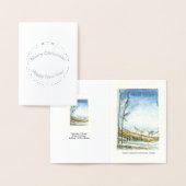 Aquarelbeeld van Snowmass, Colorado Folie Kaarten (Display)