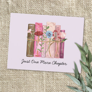Aquarelboek Bloem Roze Paars Leescitaat Briefkaart