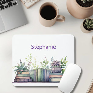 Aquarelboeken en gepersonaliseerde planten muismat