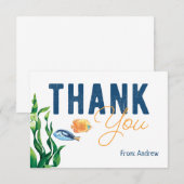 Aquarelkaart 'Onder de zee' bedankkaart (Voorkant / Achterkant)