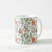 Aquarell Christmas Pattern Lebgâteau Tasse à café (Devant droit)