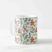 Aquarell Christmas Pattern Lebgâteau Tasse à café (Devant gauche)