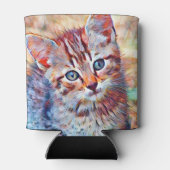 aquarell kitten blikjeskoeler (Achterkant)