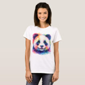 Aquarell Panda T-Shirt - Schwarz & Weiß (Devant entier)