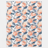 Aquarell Pfirsich Pattern Design Fleece Deken (Voorkant)